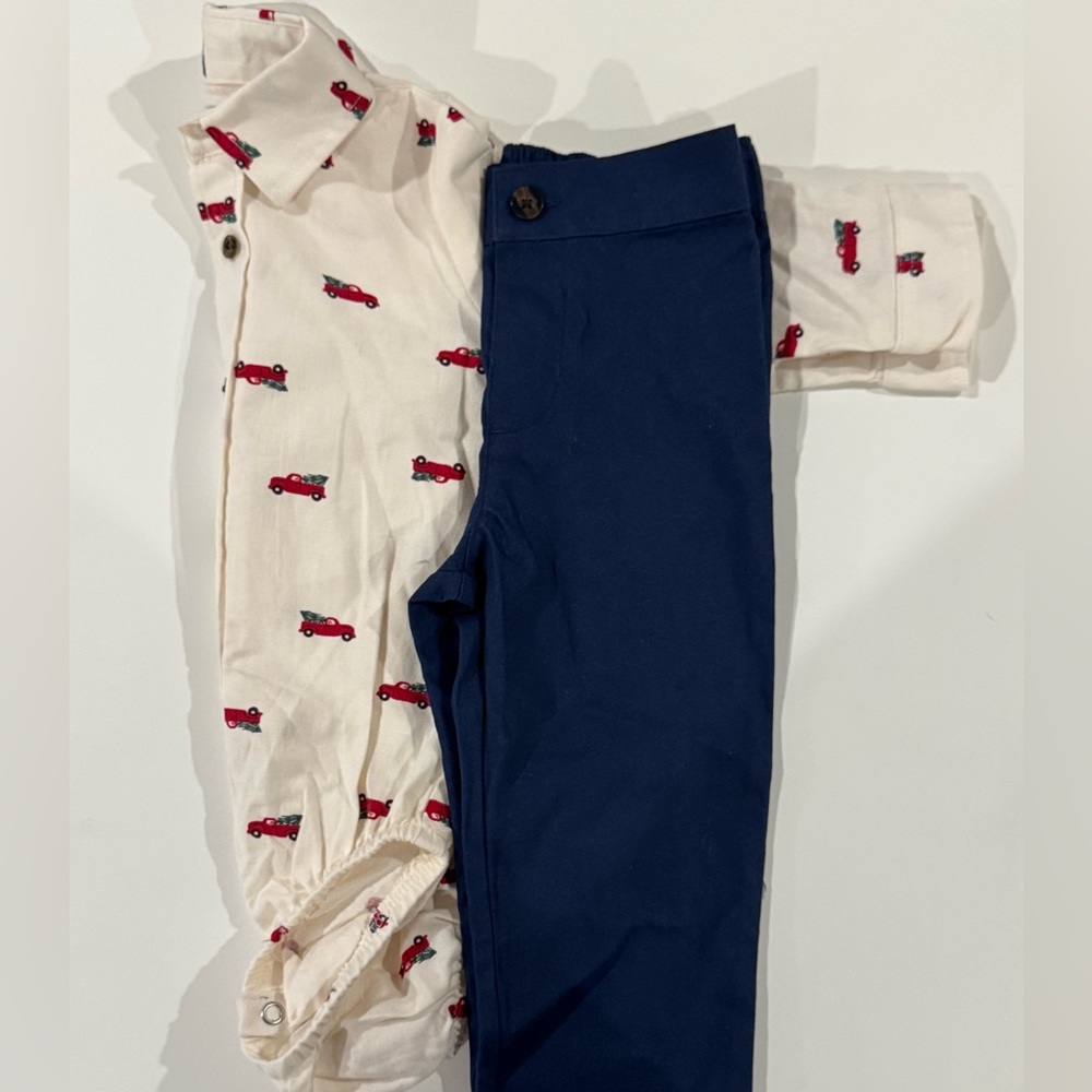 Carter's Cream and Navy Kids Matching Set
